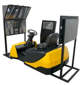 Compatible with VR Heavy equipment simulator: Forklift Simulator without motion platform. Product family of construction machinery simulator.