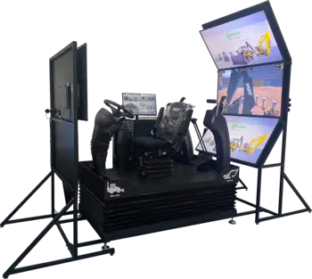 simulation and training with 2in1 backhoe-loader, forklift, excavator and more heavy equipment simulators.