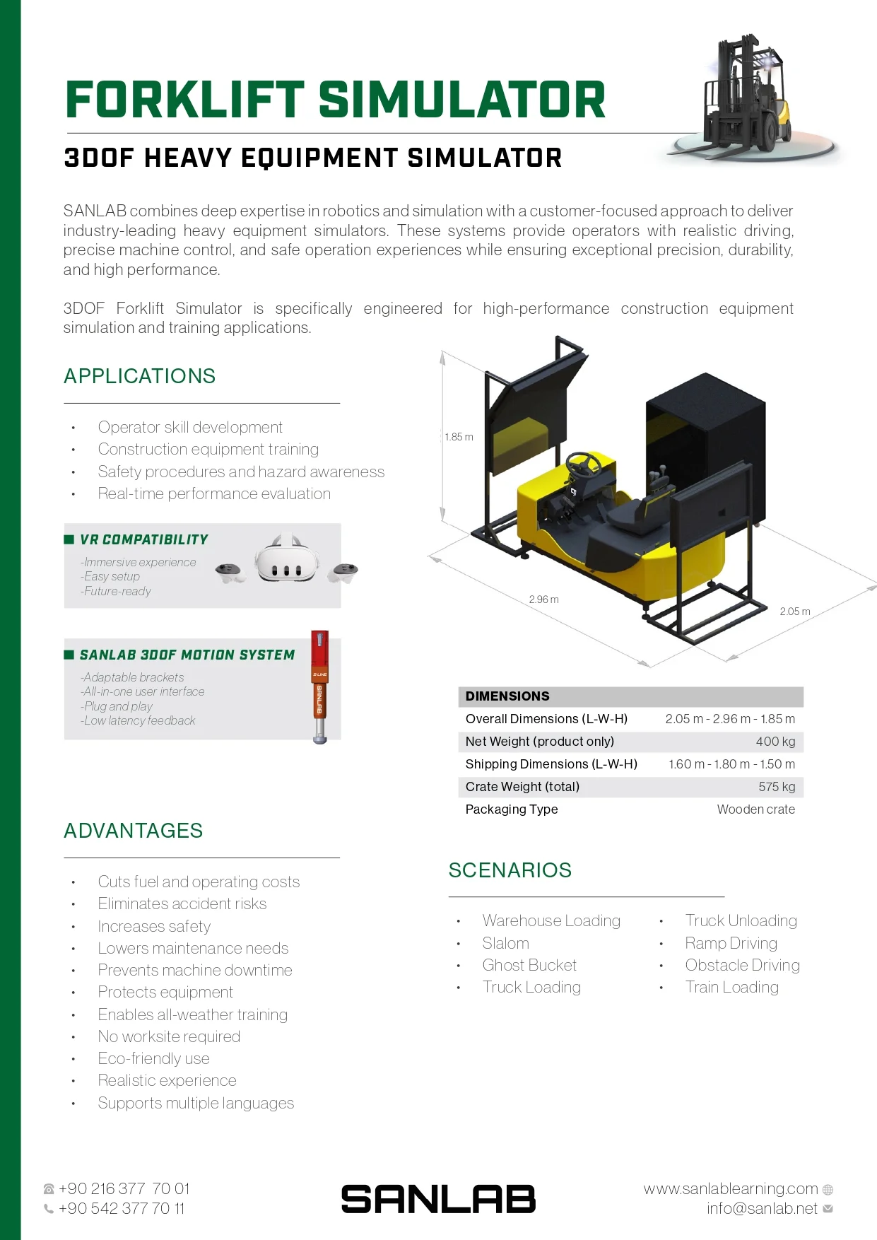 Catalogue 3DOF Forklift Simulator 1